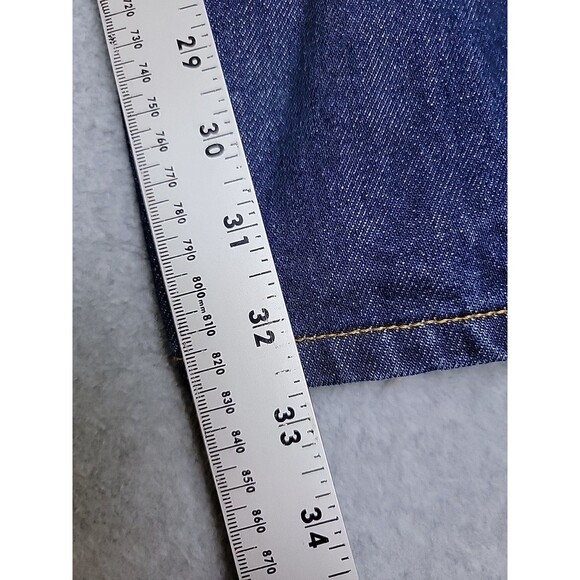Levis Mens 501 48x34 (36x32) Jeans Straight Button High Cotton Blue Distressed - Picture 3 of 16